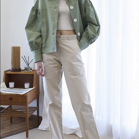Zara army green denim jacket - Picture 8 of 14